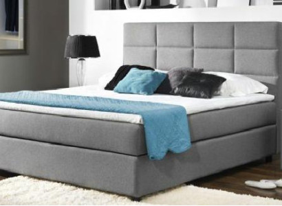 Continental Box Spring Bed Beds Double Leather Upholstery High Textile Bed